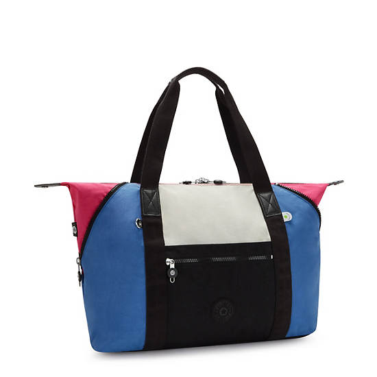 Kipling Art Medium Tote Tassen Blauw Roze | België 1454MQ